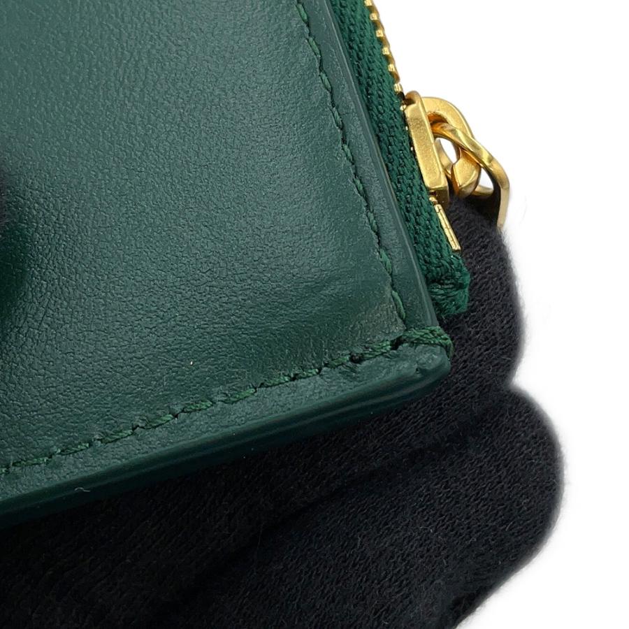 ボッテガヴェネタ BOTTEGA VENETA 二つ折り財布 マキシイントレチャート コンパクト ウォレット ラムスキン ブラック ゴールド金具 黒 ミニ財布 706010【中古】 ボッテガヴェネタ 二つ折り財布 マキシイントレチャート スモール