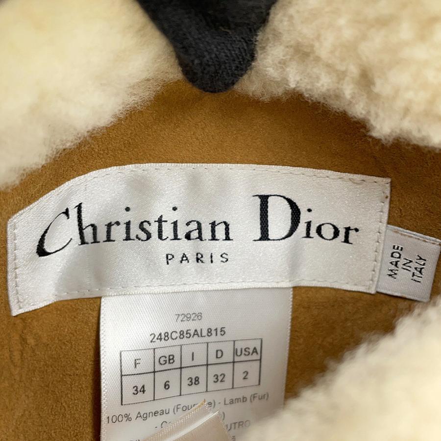クリスチャン・ディオール ジャケット ラムスキン ウール レディース