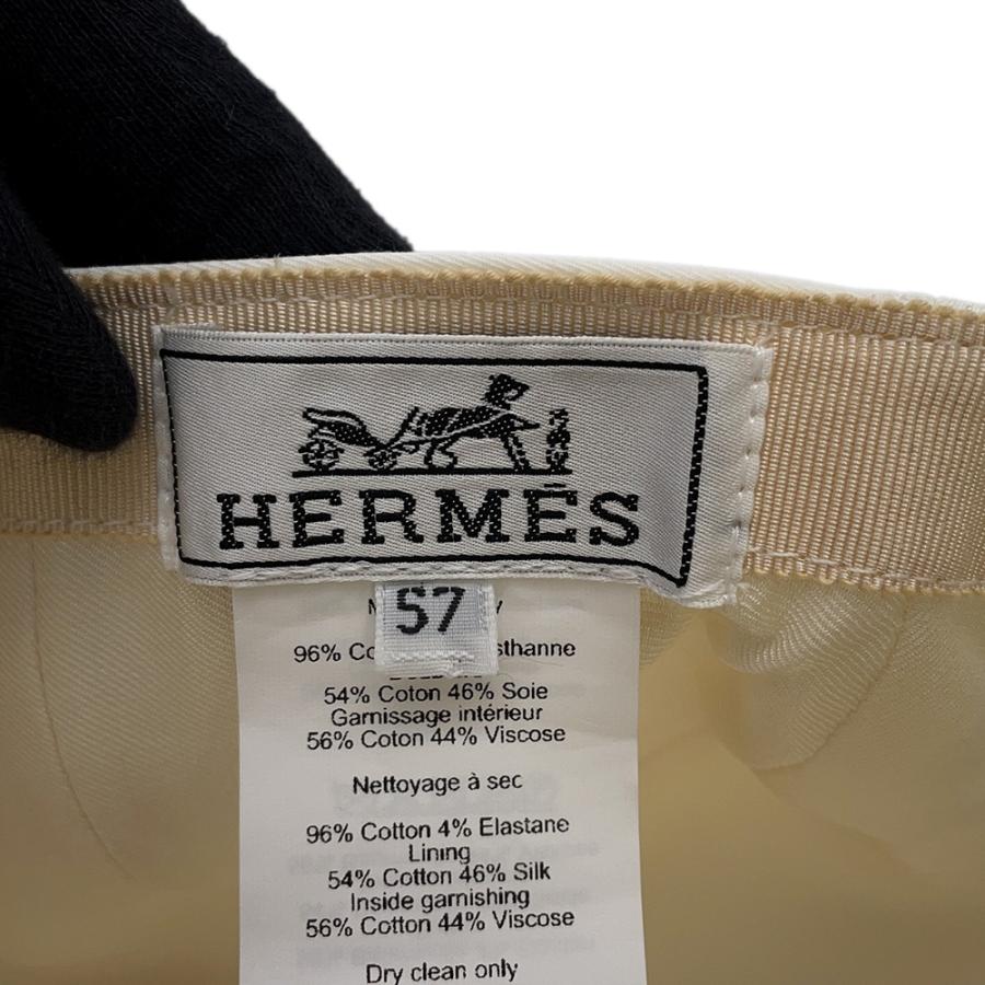 エルメス キャップ デイヴィス エミール コットン サイズ57 HERMES