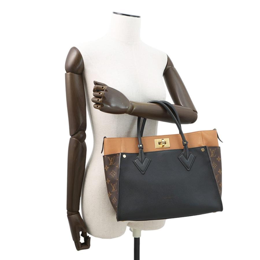 ルイヴィトン ハンドバッグ モノグラム/カーフレザー オンマイサイドMM M53823 LOUIS VUITTON ヴィトン バッグ 黒 ブラック 【安心保証】_3
