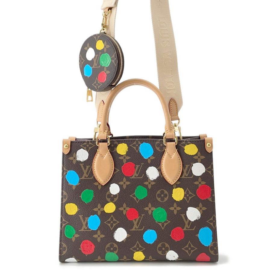 ルイヴィトン トートバッグ モノグラム LV × YK オンザゴーPM ドット