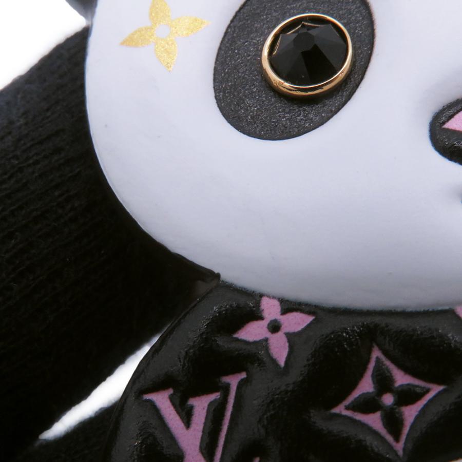 ルイヴィトン キーホルダー モノグラム/レザー ポルトクレ LV パンダ