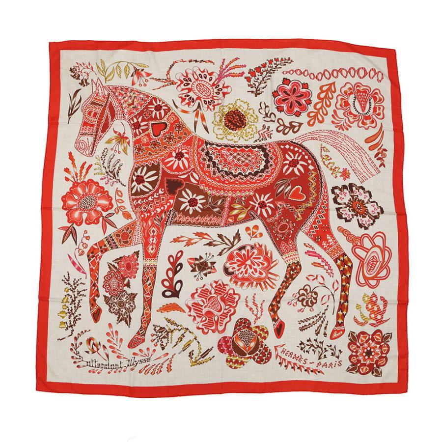 HERMESエルメス 馬 カレ スカーフ140オデュッセウスを待ちながら エルメス ストール カレ140 カレジェアン オデュッセウスを待ちながら