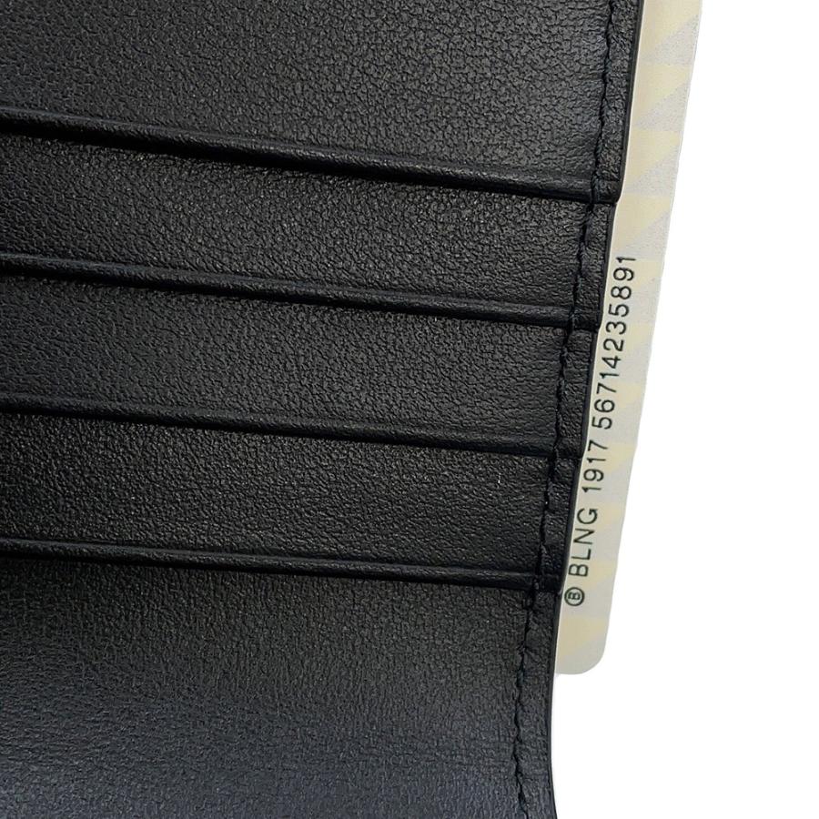 BALENCIAGA(バレンシアガ) 長財布 - 787774 黒×白 レザー バレンシアガ 長財布 パスポート ロング ウォレット 1 チケット カーフ