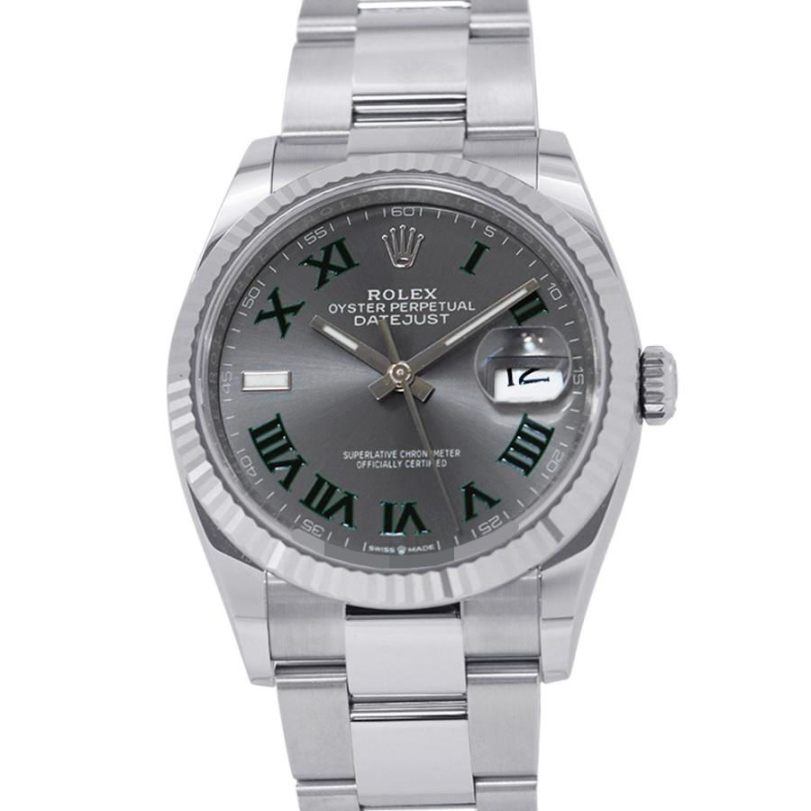 ロレックス デイトジャスト36 SS/K18WG ランダムシリアル ルーレット 126234 ROLEX 腕時計 シルバー文字盤 ロレックス デイトジャスト36 SS/K18WG ランダムシリアル ルーレット