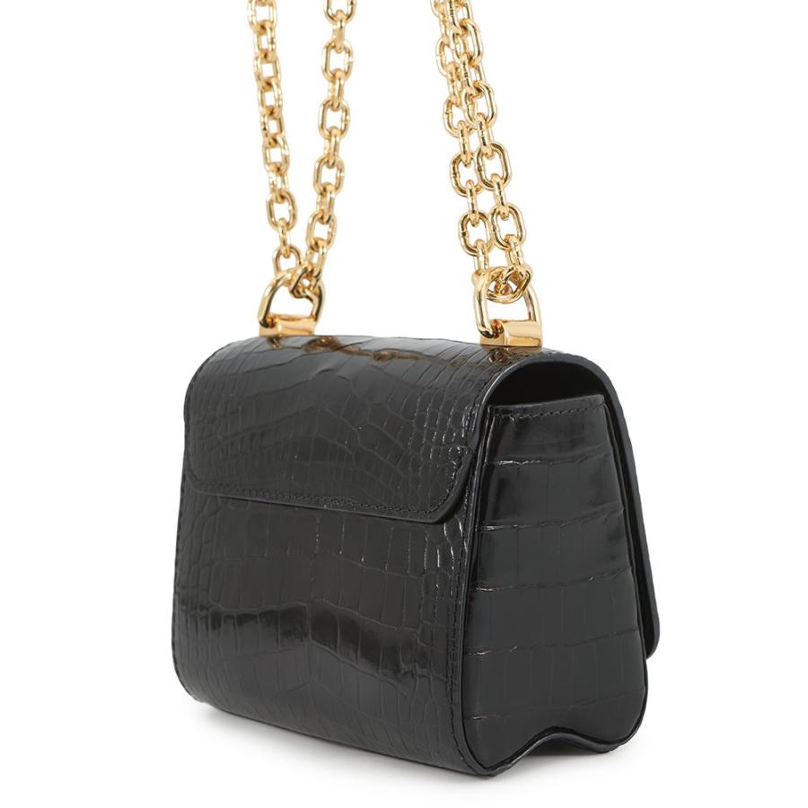 Louis Vuitton ブラックショルダーバッグ ルイヴィトン チェーンショルダーバッグ クロコダイル ツイストMINI