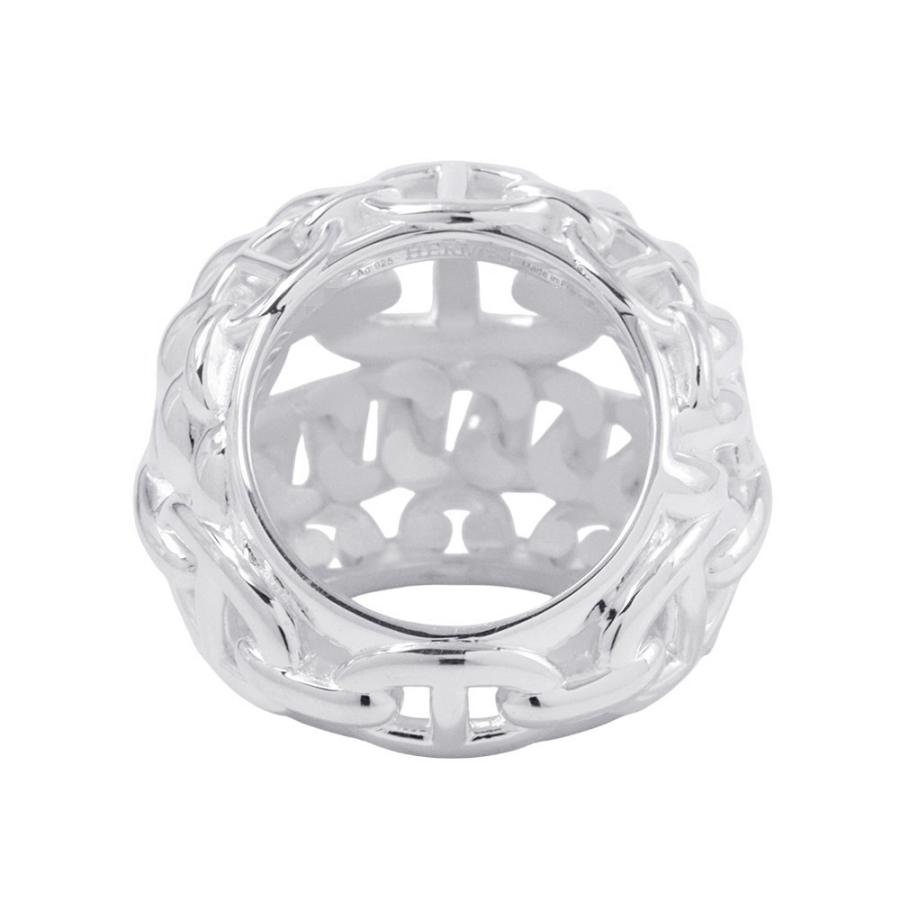 HERMES シルバー チェーンリング 専用ボックス付き Hermes Dezaneau Sterling Silver Ring #51 with Box and Case | 東京