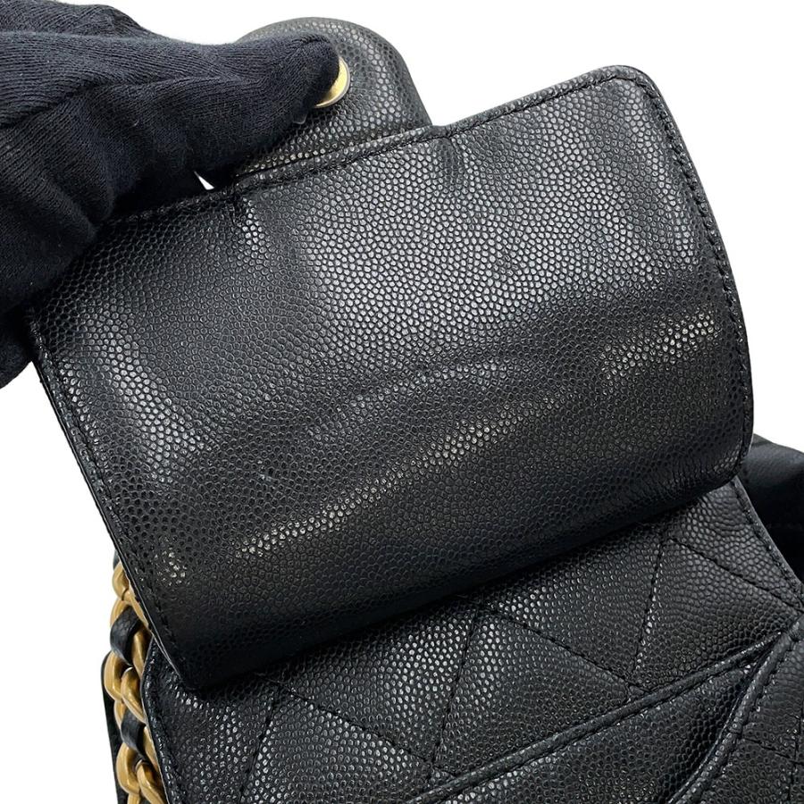 CHANEL25 スモールバッグ キャビアスキン ブラック Chanel 25 small handbag, Grained calfskin & gold-tone metal, black