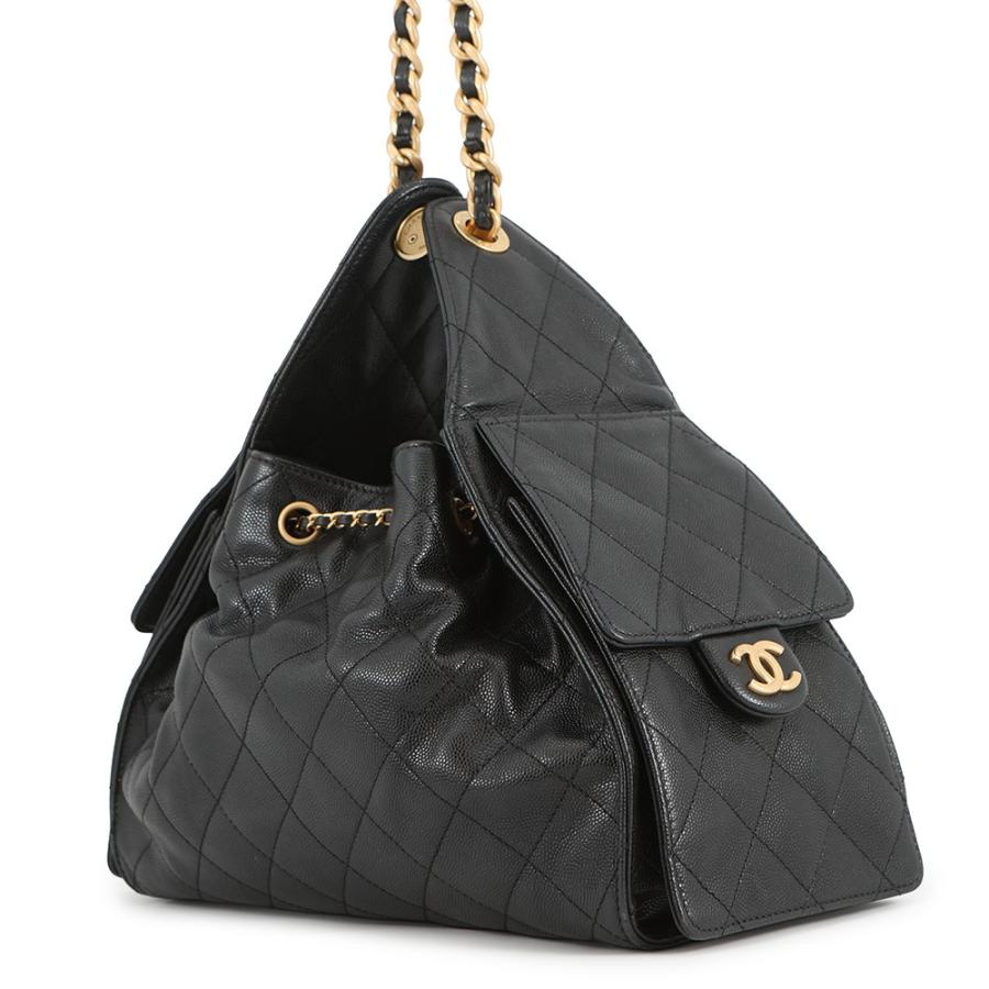 CHANEL(シャネル) ショルダーバッグ美品  CHANEL 25 スモール ハンドバッグ AS5293 黒 チェーンショルダー/ヴィンテージゴールド金具/メタルシリアルプレート シャネル チェーンショルダーバッグ ココマーク CHANEL25 スモール