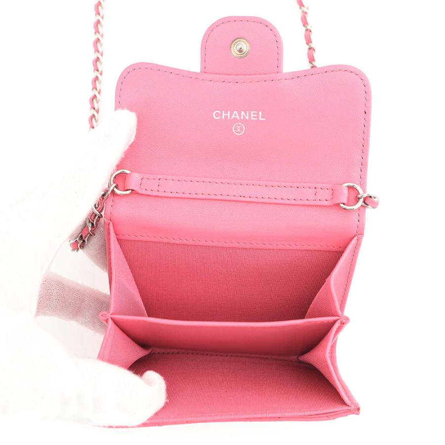 シャネル チェーンウォレット マトラッセ ココマーク ラムスキン AP2569 CHANEL コインケース 【安心保証】の画像