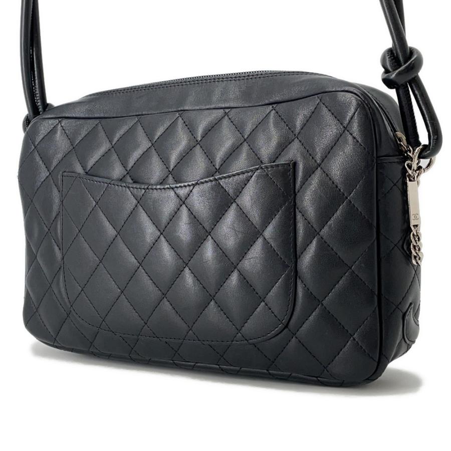 シャネル ショルダーバッグ カンボンライン ココマーク マトラッセ ラムスキン A28120 CHANEL ワンショルダー 黒 【安心保証】_1