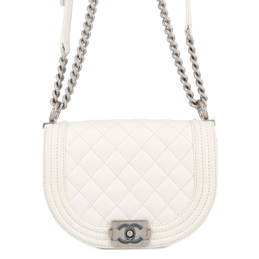 最終価格‼️☆CHANEL☆キャビアスキン　チェーンバッグ白　ショルダー CHANEL シャネル ショルダーバッグ マトラッセ 23 ココマーク W