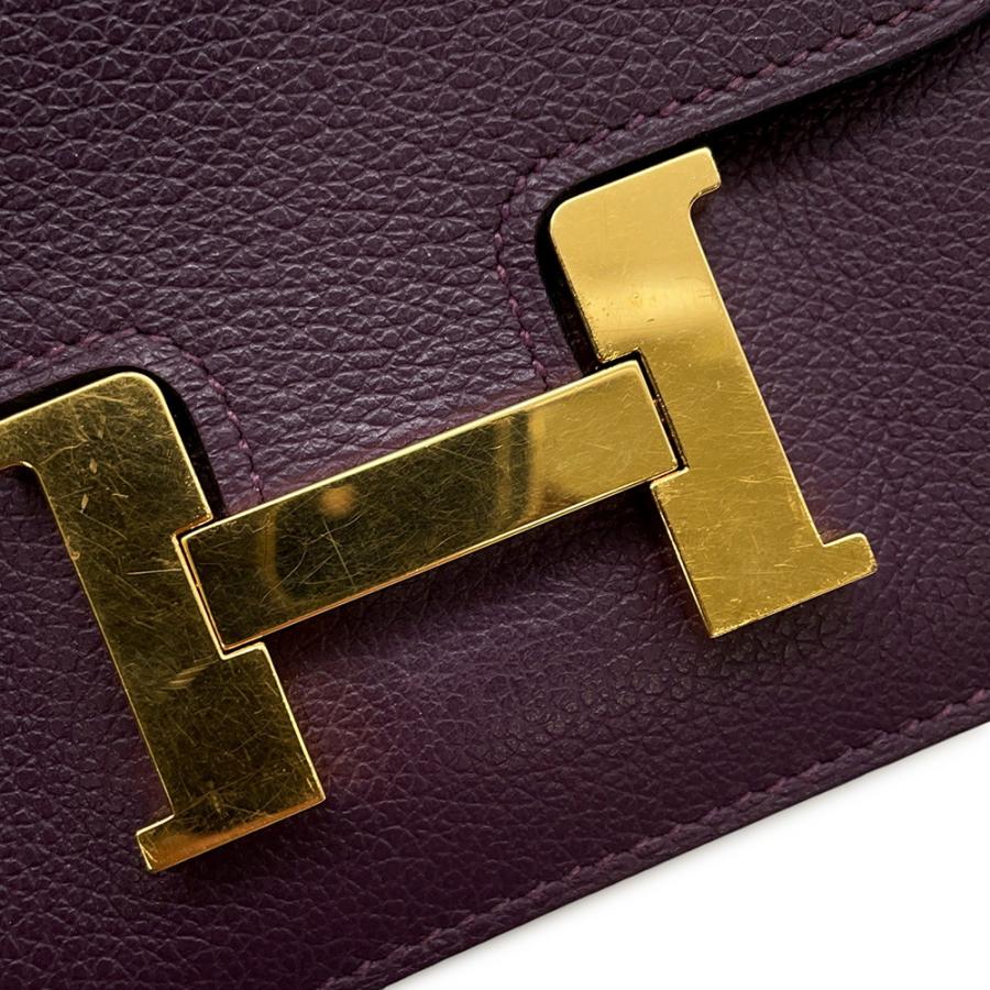 エルメス 財布 コンスタンス スリム カシス/ブルーロイヤル/ゴールド