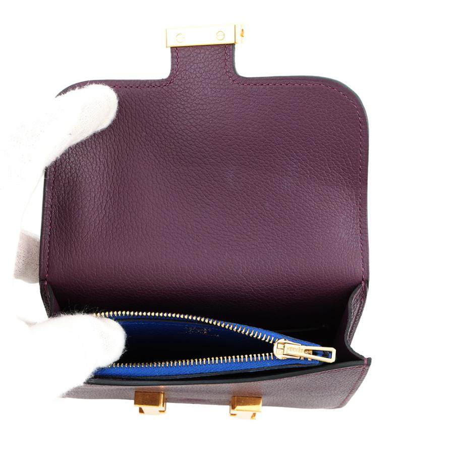 エルメス 財布 コンスタンス スリム カシス/ブルーロイヤル/ゴールド金具 エバーカラー U刻印 財布 【安心保証】の画像