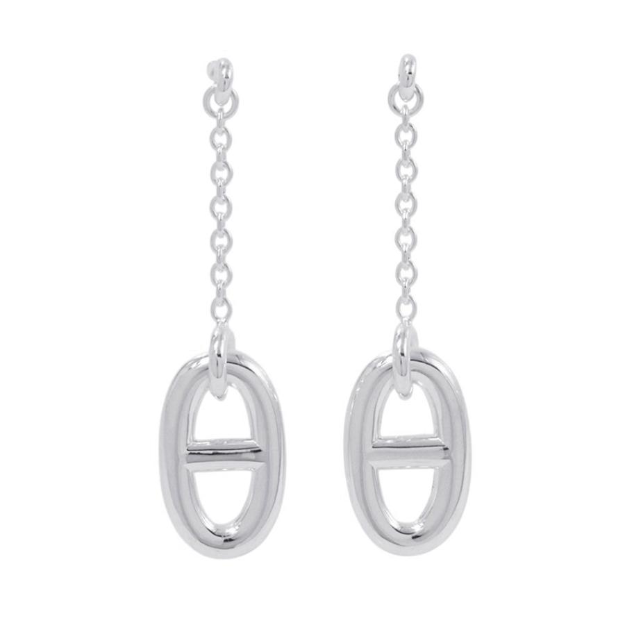 HERMES ファランドール シェーヌダンクル シルバーピアス エルメス ピアス シェーヌダンクル ファランドール MM Earrings SV925