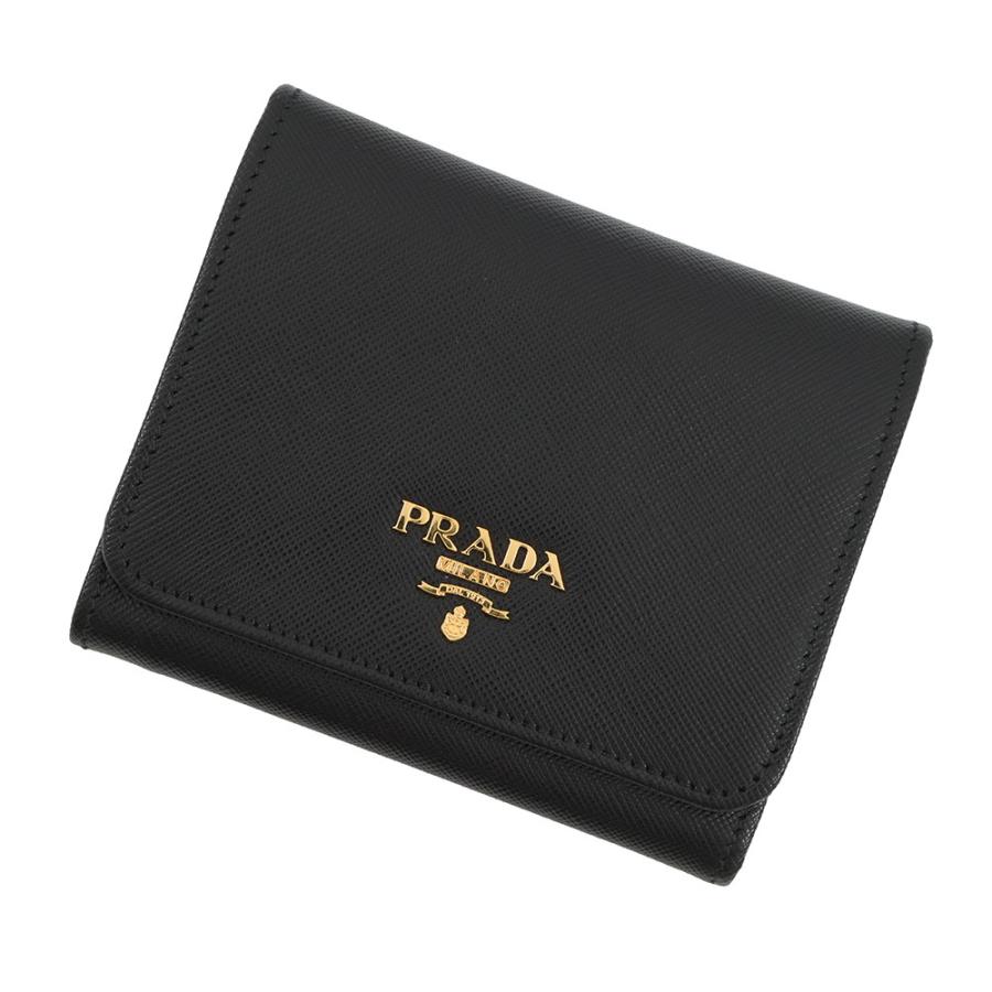 プラダ 三つ折り財布 サフィアーノ ロゴ トライアングル 1M0176 PRADA