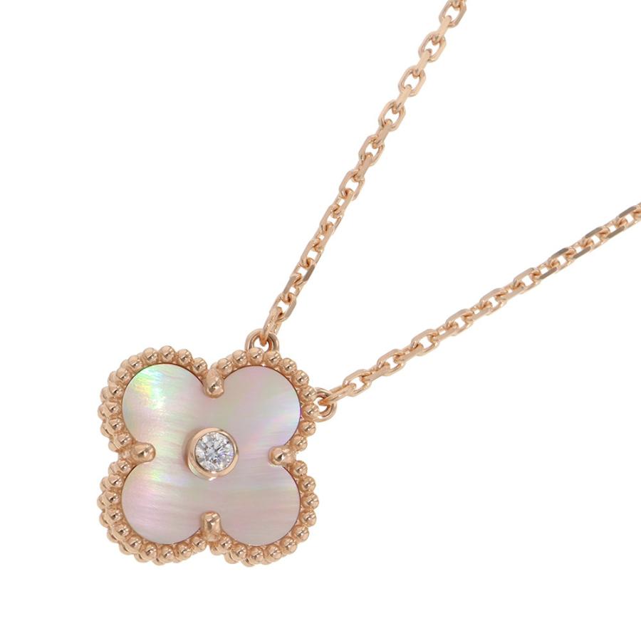 ヴァンクリ ネックレス ヴィンテージ アルハンブラ ピンク