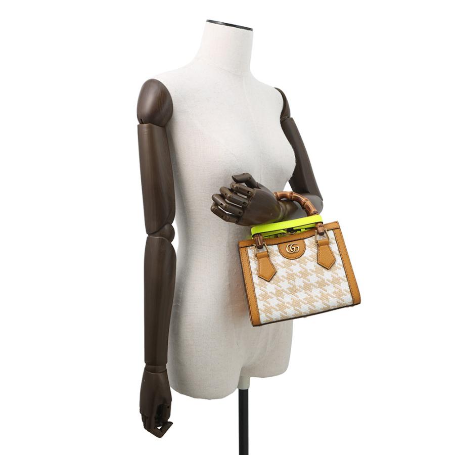 グッチ ハンドバッグ ダイアナ バンブー ミニ ラフィア レザー 702732