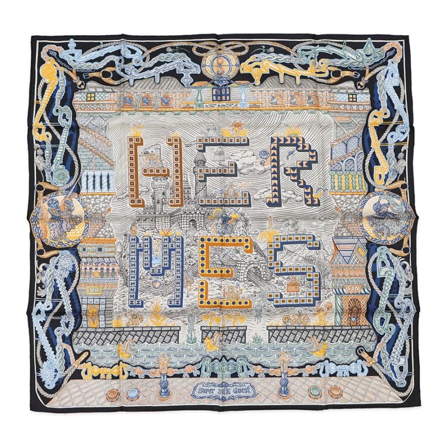 エルメス　スーパーシルククエスト　カレ90 エルメス カレ90 Super Silk Quest スーパー・シルク・クエスト HERMES