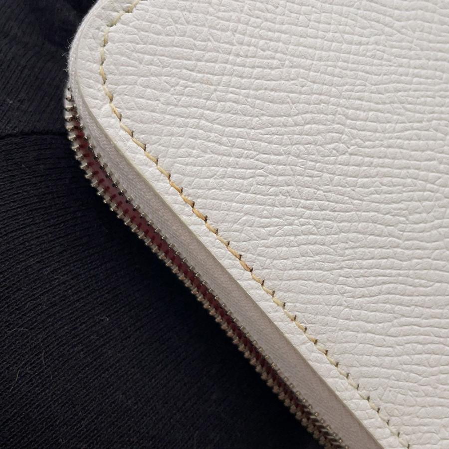 エルメス 長財布 アザップロング シルクイン ホワイト/シルバー金具
