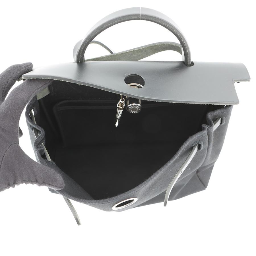 エルメス エールバッグPM ブラック/シルバー金具 トワルオフィシエ