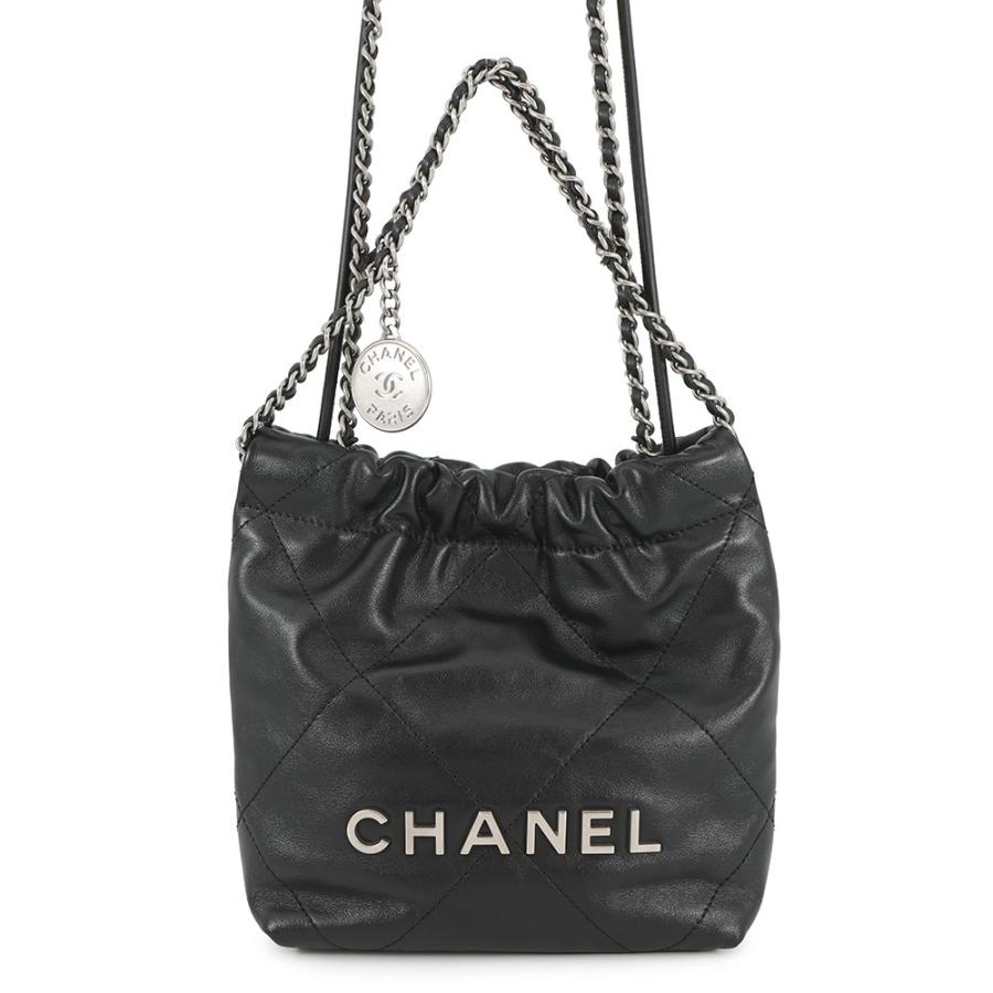 シャネル ハンドバッグ CHANEL 22 ミニ ココマーク シャイニーカーフレザー AS3980 CHANEL 2way 黒 シャネル ハンドバッグ CHANEL 22 ミニ ココマーク シャイニーカーフ