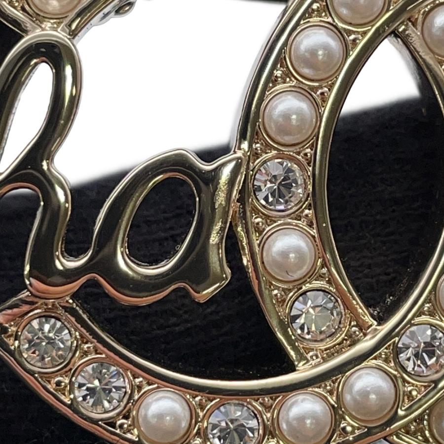 新品未使用 シャネル リボン ビジュー パール ブローチ 豪華 シャネル CHANEL 23K ココマーク ラインストーン パール リボン