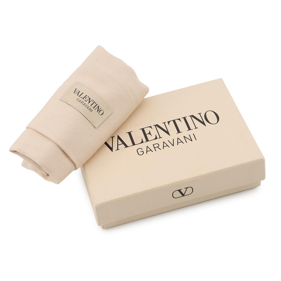 VALENTINOGARAVANI(バレンチノガラバーニ) 2つ折り財布美品  - 1W2P0T46RQR アイボリー Vロゴ レザー ヴァレンティノ・ガラヴァーニ 二つ折り財布 Vロゴ チェリー デニム