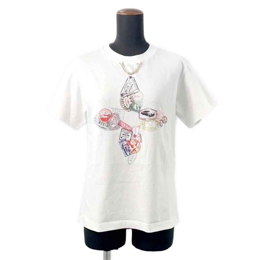 ルイヴィトン Ｔシャツ トラベルスタンプ レディースサイズXS LOUIS VUITTON トップス 白 LV スタンプ Tシャツ ｜ルイ・ヴィトン 公式サイト - 1AHIZ7