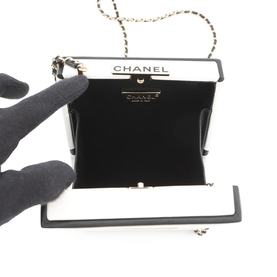 シャネル チェーンショルダーバッグ No5 パフュームボックス CHANEL 白 【安心保証】の画像