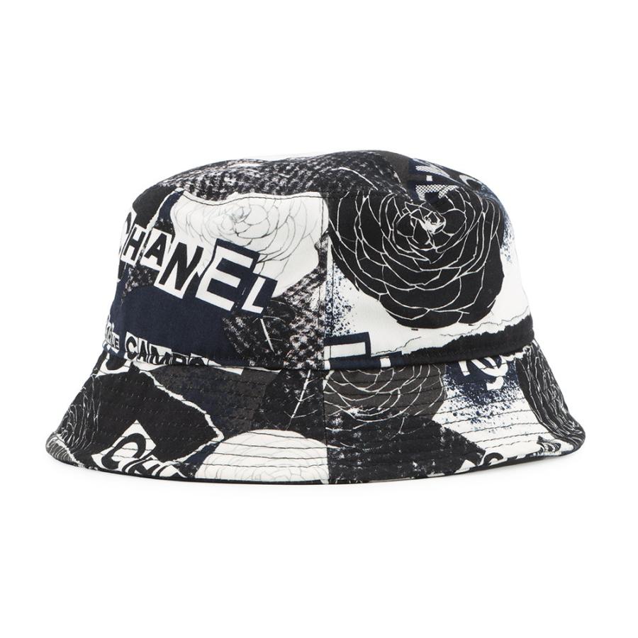 シャネル ハット カメリア ココマーク ロゴ コットン サイズM CHANEL