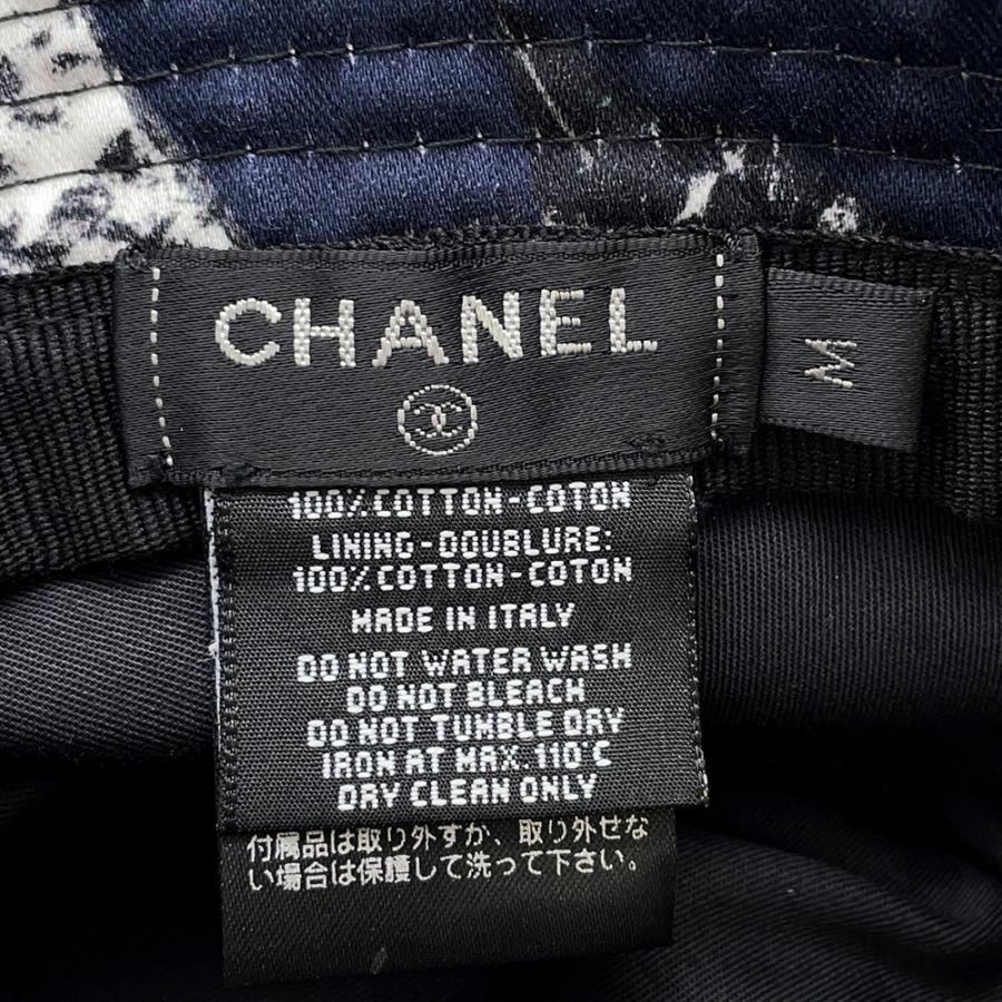 シャネル ハット カメリア ココマーク ロゴ コットン サイズM CHANEL