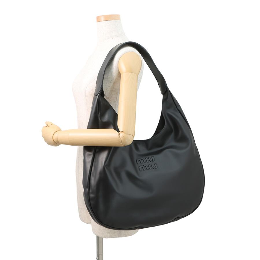 ミュウミュウ ショルダーバッグ ホーボーバッグ レザー 5BC155 MIUMIU