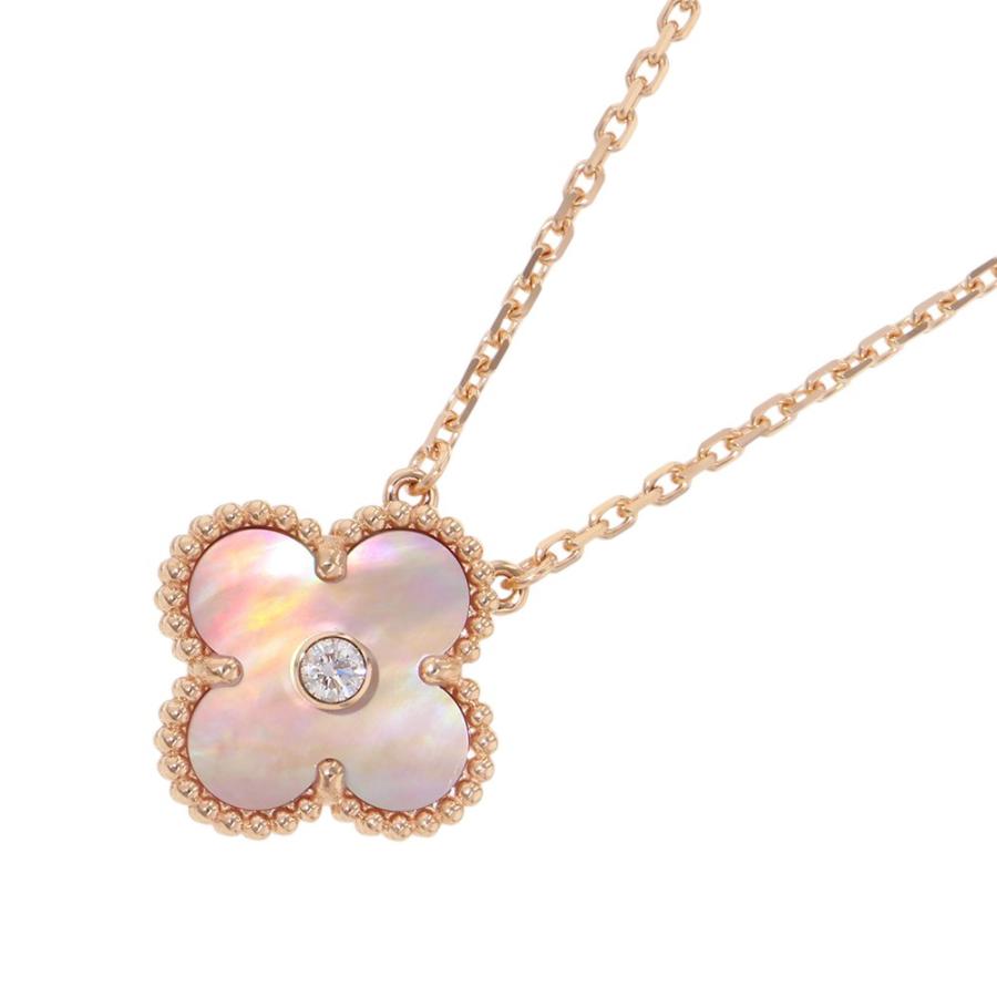 ヴァンクリ ネックレス ヴィンテージ アルハンブラ ピンク