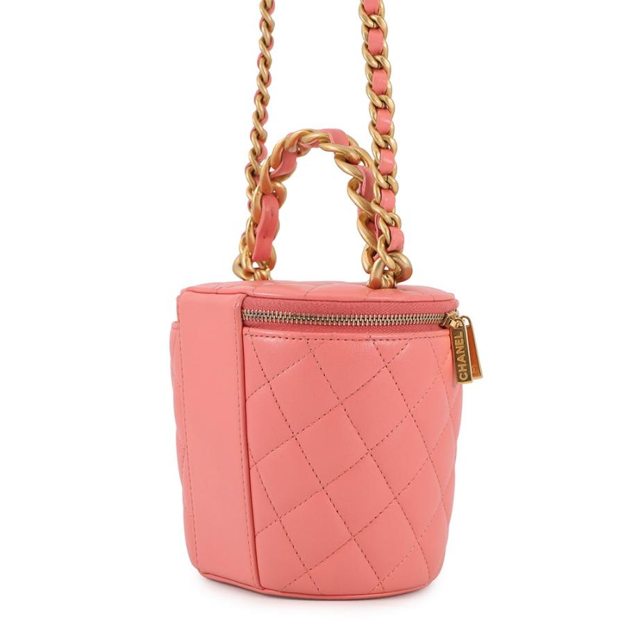 シャネル チェーンショルダーバッグ ココマーク マトラッセ トップハンドル バニティ CHANEL 【安心保証】_1