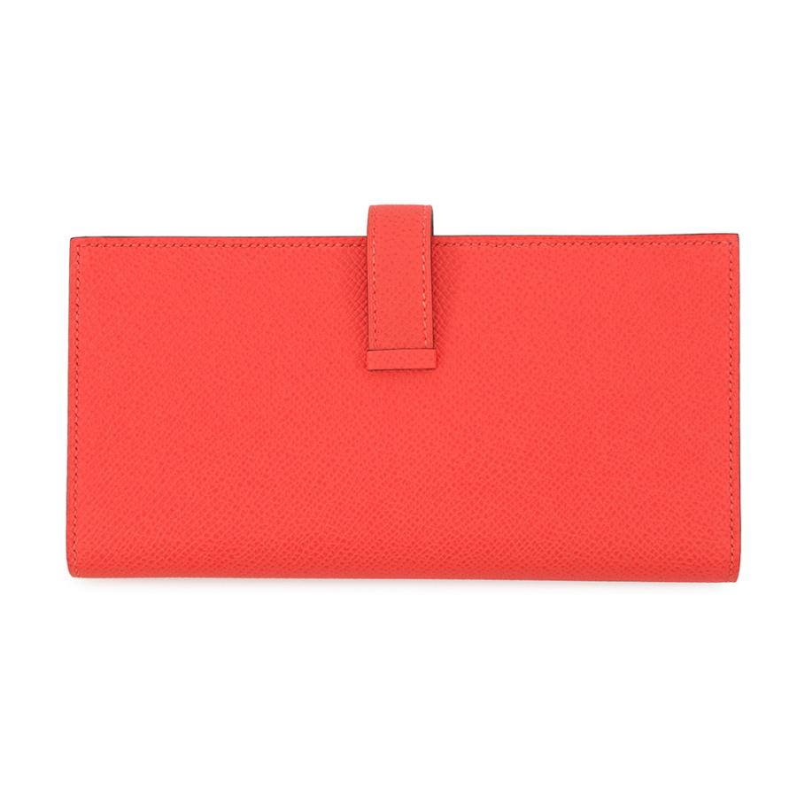 エルメス 長財布 ベアンスフレ オレンジフィールド/シルバー金具 エプソン W刻印 HERMES 財布 エルメス 長財布 ベアンスフレ オレンジフィールド/シルバー金具
