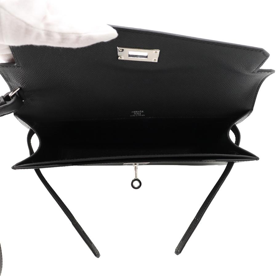 エルメス クラッチバッグ ケリーデペッシュ25 ブラック/シルバー金具