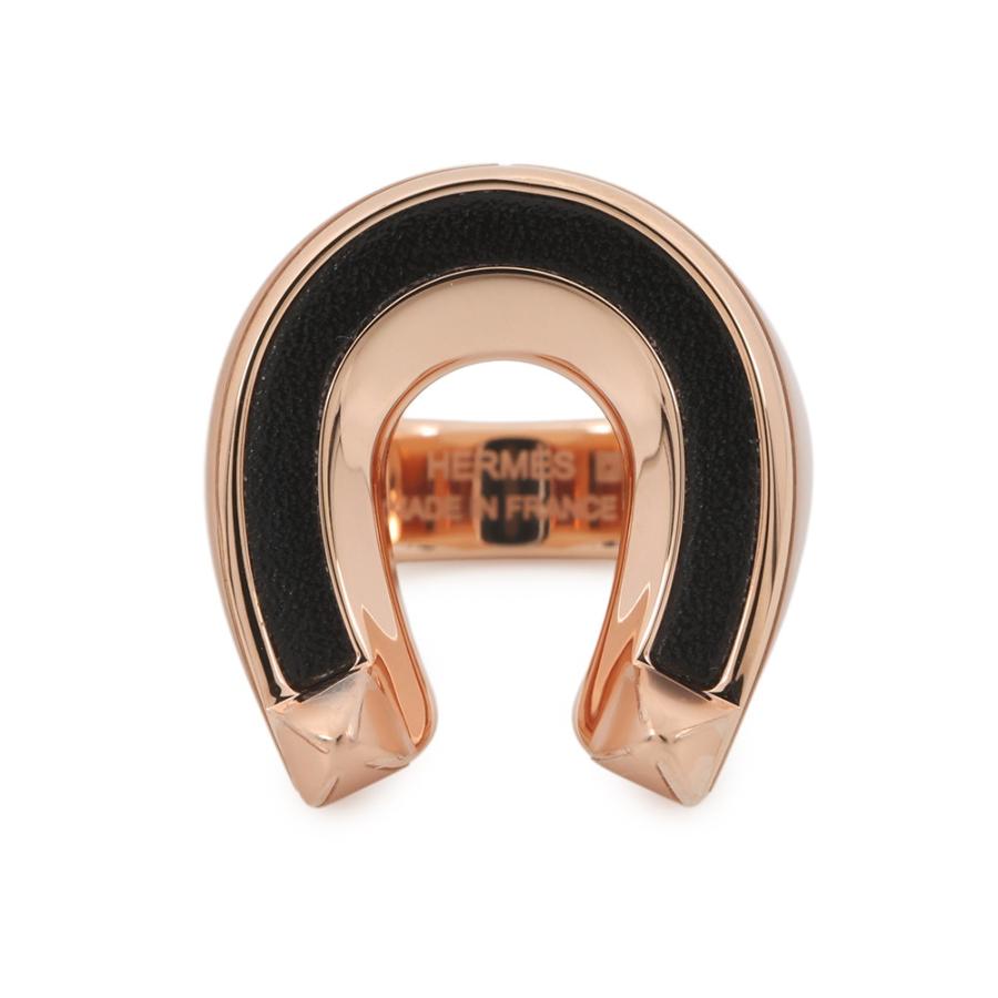 エルメス リング ジョケット GM ブラック/ピンクゴールド金具 サイズ53