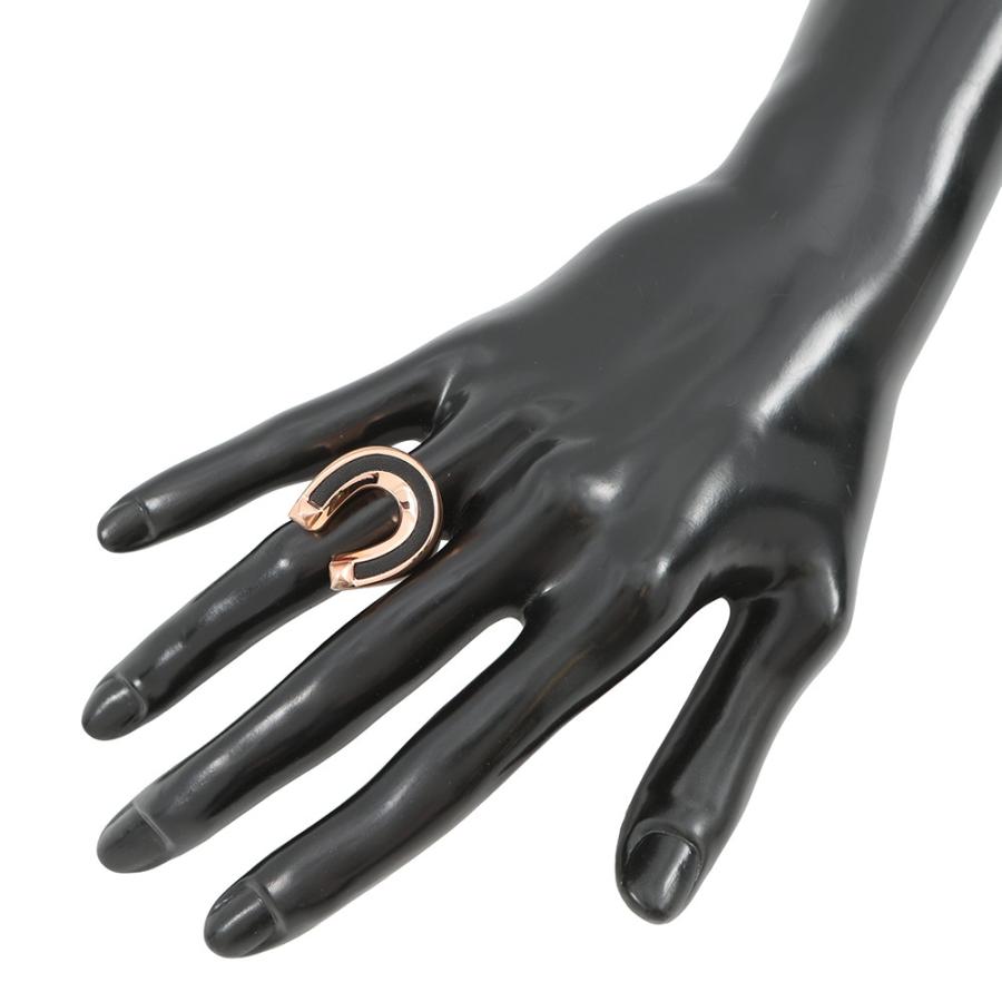 エルメス リング ジョケット GM ブラック/ピンクゴールド金具 サイズ53
