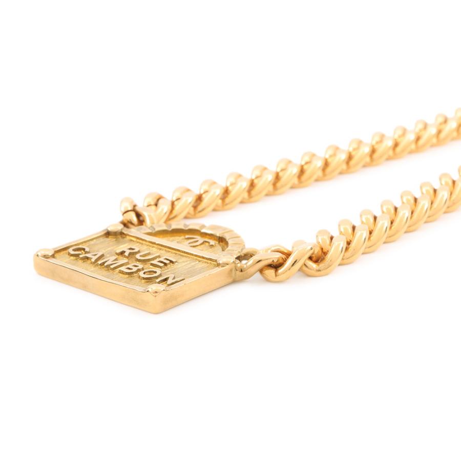 シャネル ネックレス RUE CAMBON ロゴ B22A AB8651 CHANEL アクセサリー 【安心保証】の画像