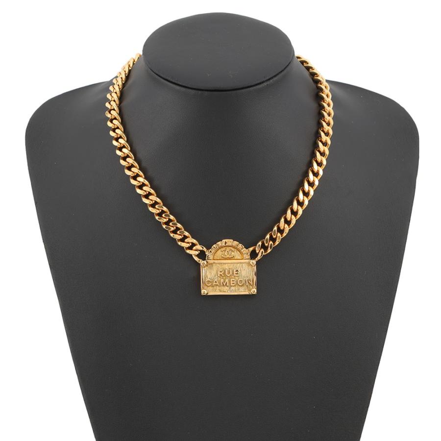 シャネル ネックレス RUE CAMBON ロゴ B22A AB8651 CHANEL アクセサリー 【安心保証】の画像