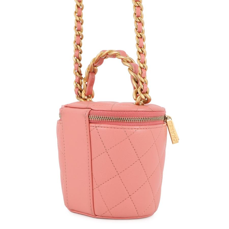 シャネル チェーンショルダーバッグ ココマーク マトラッセ トップハンドル バニティ CHANEL 【安心保証】_1