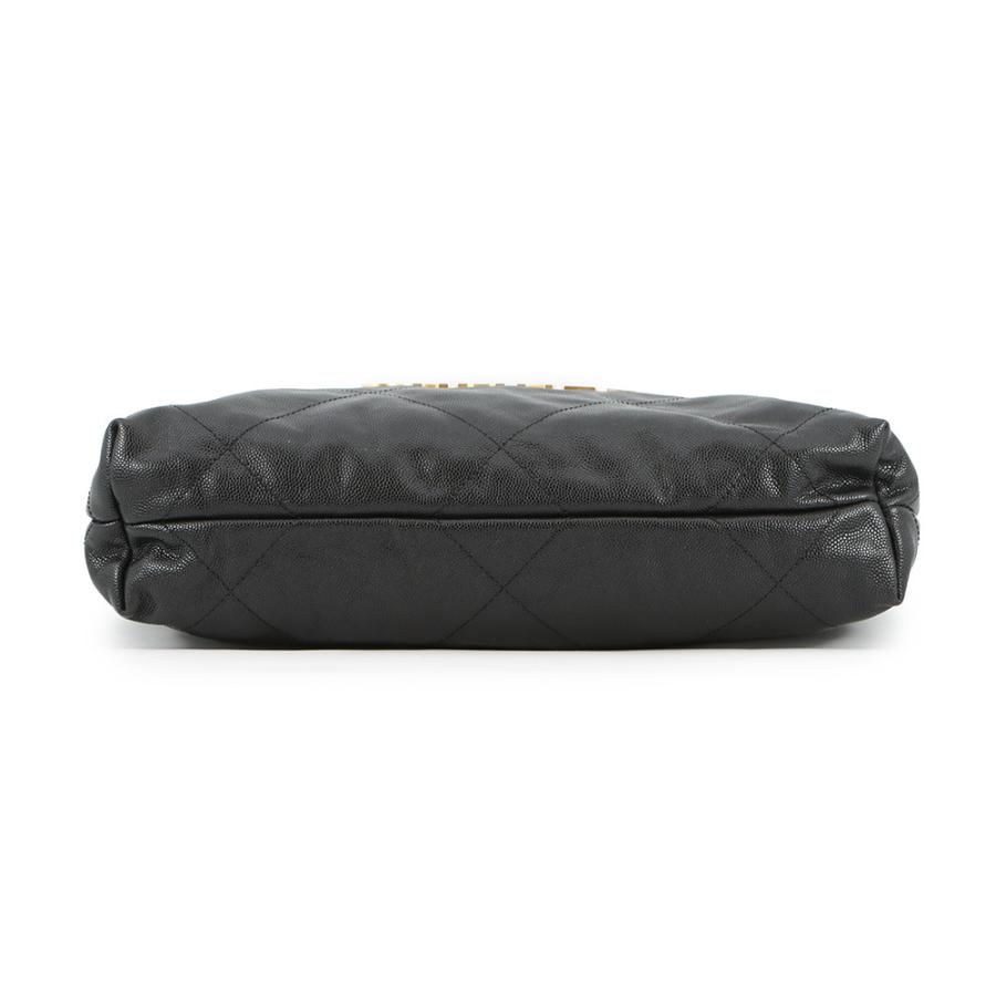 CHANEL シャネル シャネル22 ココマーク キャビアスキン ポーチ付レザーチェーンショルダーバッグ ブラック GD金具 AS3260 CHANEL（シャネル） ココマーク ポシェット チェーンショルダーバッグ