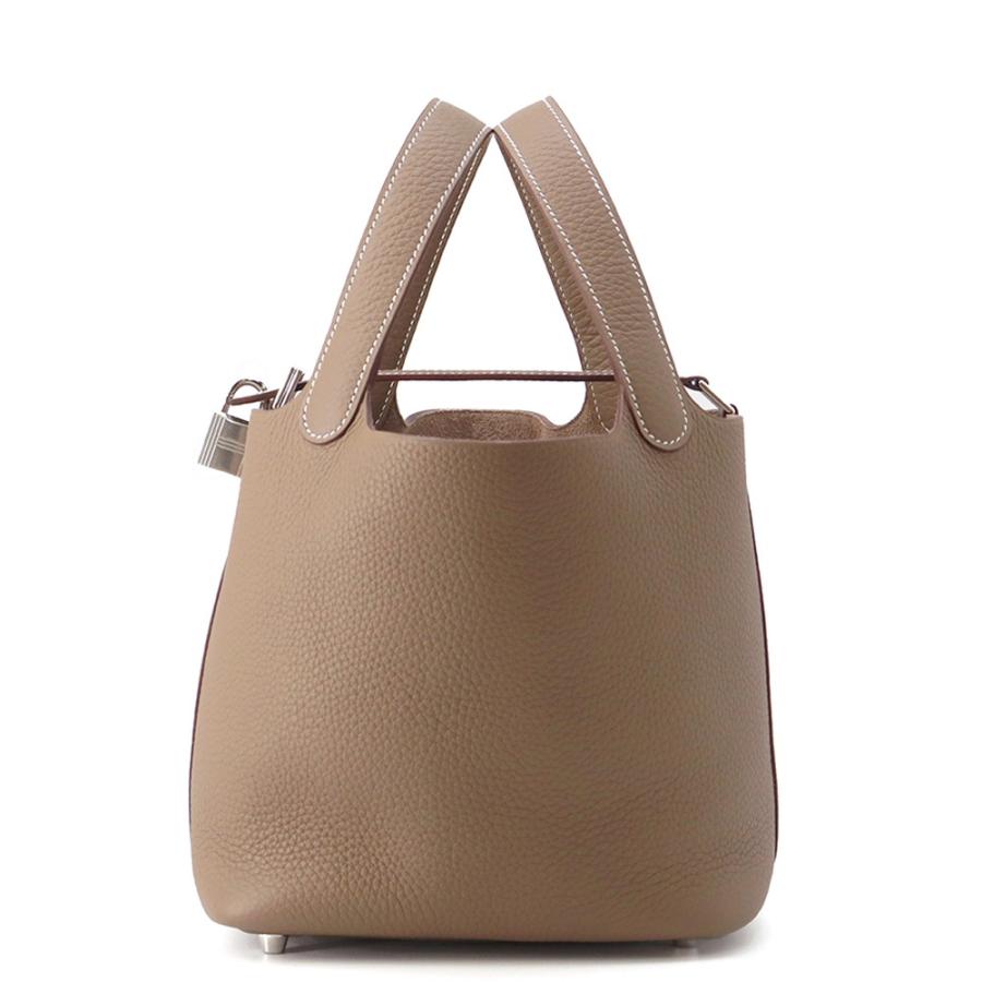 エルメス ハンドバッグ ピコタンロックPM エトゥープ/シルバー金具 