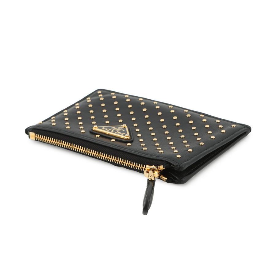 【新品・未使用】PRADA プラダ スタッズ レザー フラグメントケース プラダ コインケース スタッズ フラグメントケース レザー 1MC086
