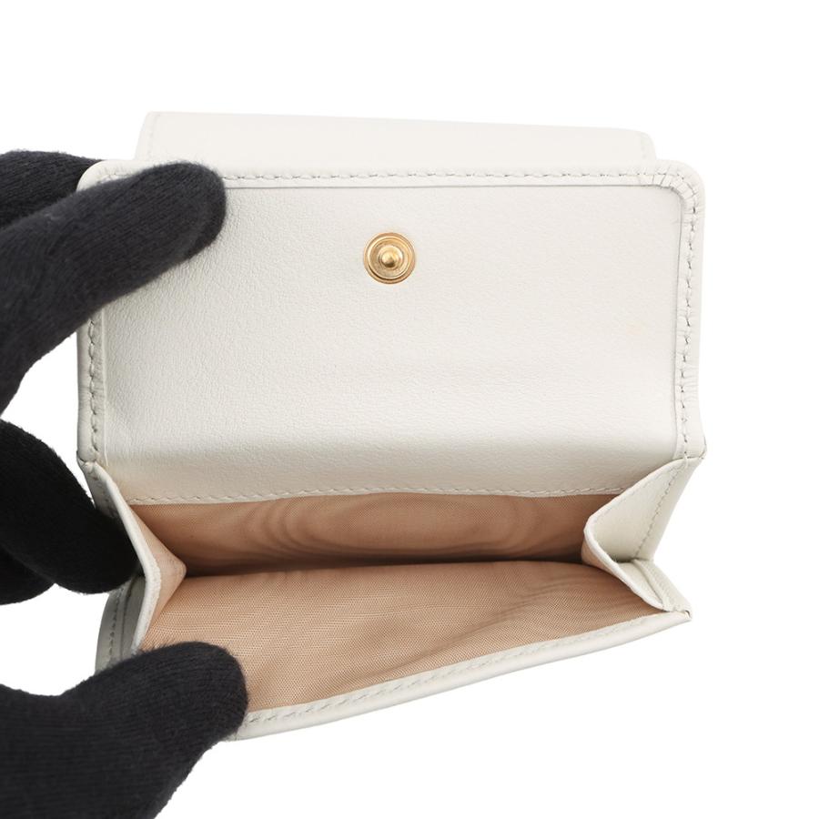 プラダ 三つ折り財布 ロゴ レザー 1MH043 PRADA 財布 白 : GALLERY