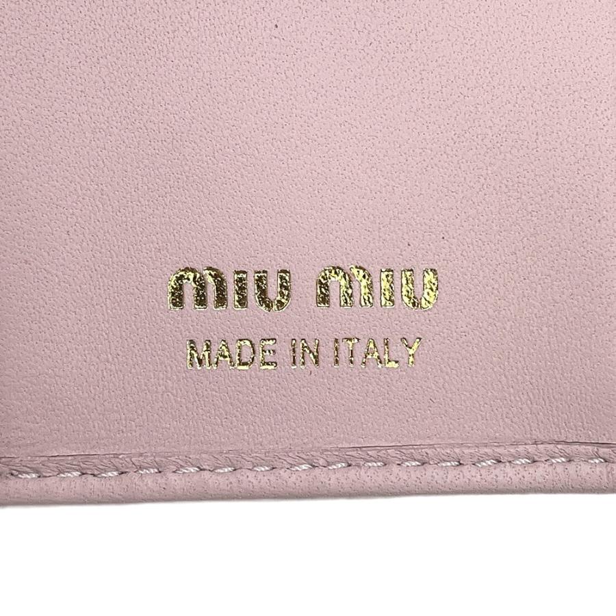 ミュウミュウ キーケース ドット柄 カーフレザー 5PG222 MIUMIIU