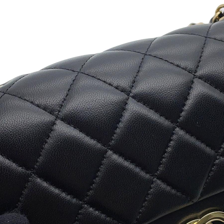 シャネル チェーンショルダーバッグ ミニ マトラッセ 20 ココマーク ラムスキン A69900 CHANEL 黒 【安心保証】の画像