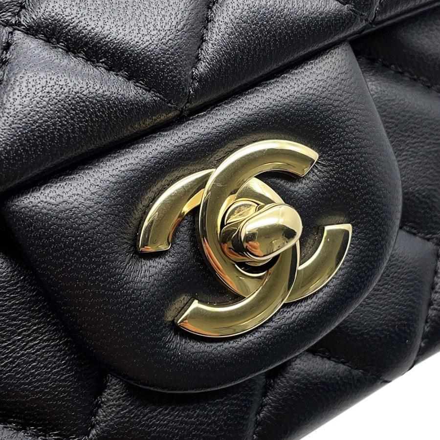 シャネル チェーンショルダーバッグ ミニ マトラッセ 20 ココマーク ラムスキン A69900 CHANEL 黒 【安心保証】の画像