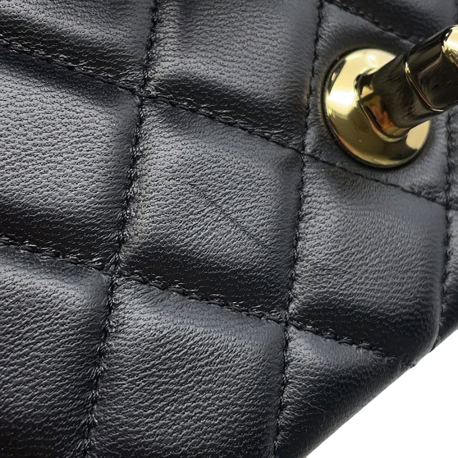 シャネル チェーンショルダーバッグ ミニ マトラッセ 20 ココマーク ラムスキン A69900 CHANEL 黒 【安心保証】の画像